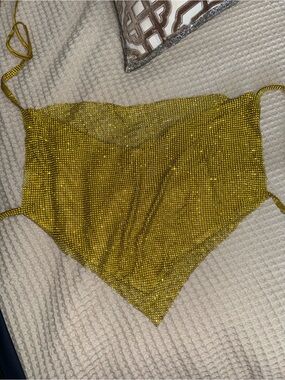 Meshki Daphne Diamanté Cowl neck top